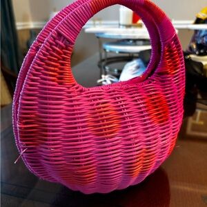 KATE SPADE Pink and Orange Woven Bag & Card Case (NEW)